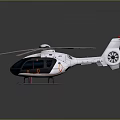 Sleek White Modern Helicopter With Rotors Cockpit And Shiny Exterior Design