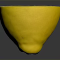 Fresh Juicy Lemon Half Sliced With Vibrant Yellow Pulp And Seeds