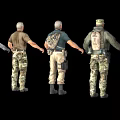 Game and Movie Military Characters with Four Distinct Tactical Outfits and Uniforms