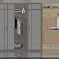 Modern Wardrobe With Hanging Clothes Folded Garments Drawers And Storage Compartments