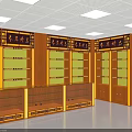 Chinese Style Wooden Display Shelves With Glass Doors And Multiple Layers For Neatly Arranged Items
