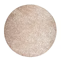 Modern Round Area Rug With Wavy Beige Brown Texture And Decorative Design