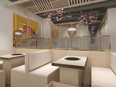 New Chinese Hot Pot Shop 3d model