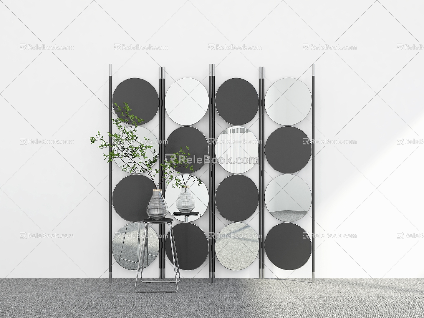 screen screen pendulum screen partition folding screen screen 3d model