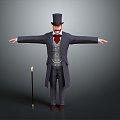 Men's Uncle Greasy Uncle Male Handsome Male Young Male Character boy 3d model