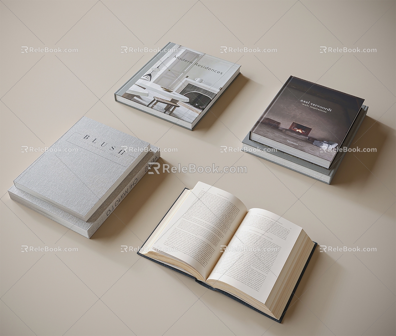 Books Books 3d model