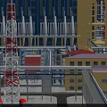 Modern Industrial Plant Exterior With Metal Pipes Steel Frames And Equipment