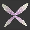Elegant Modern Butterfly Wing Wall Decor With Purple White Gradient And Intricate Texture