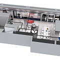 Modern Home Appliances Showroom Interior Design With Sofa Table Chairs And Display Area