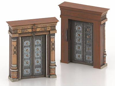 European classical gate palace gate palace gate underground palace gate 3d model