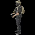 Soldier Field Force Cartoon Soldier Game Character Game Cartoon Man Soldier 3d model