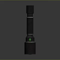 Black Handheld Flashlight Hardware Tool With Green Button And Textured Surface Design