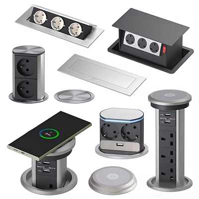 Multifunctional Kitchen Electrical Appliances With Power Sockets USB Ports And Charging Stations 3d model