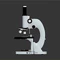 Professional Medical Laboratory Microscope with Adjustable Magnification Lens 3d model