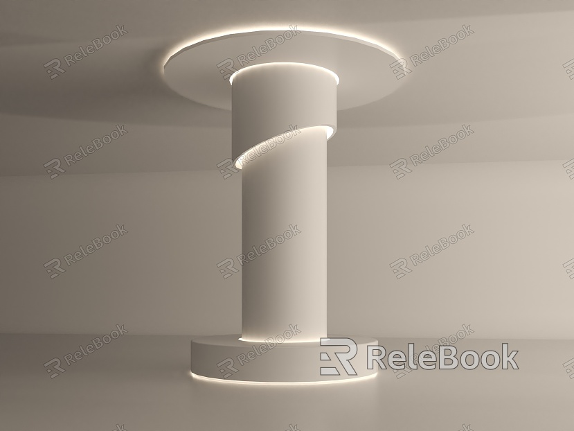 Modern round decorative column model