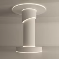 Modern round decorative column 3d model