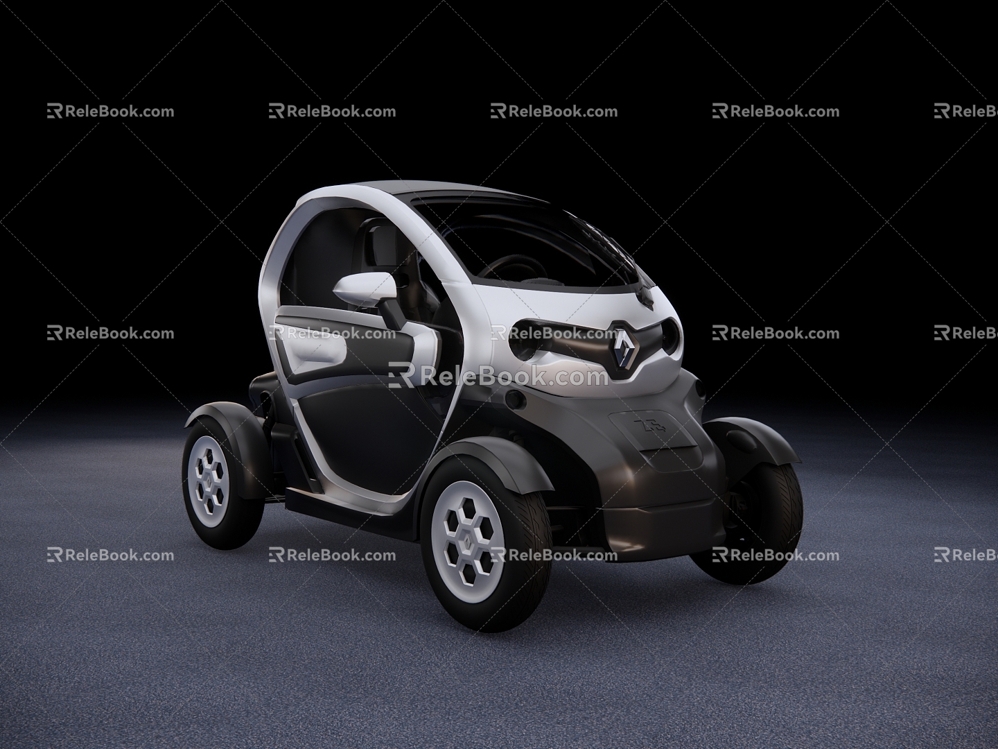 Hyundai electric car Renault two-door electric car 3d model