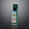 Oddly Good Multi Layer Display Stand With Chocolate Vanilla Strawberry Mint Coffee Labels