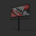 Commercial Street Large Outdoor Billboard Showing Monteci Brand Shoes