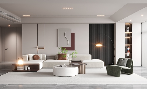 modern living room 3d model