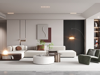 modern living room 3d model