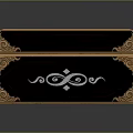 Elegant Decorative Ornament Set With Dark Box Gold Trim And Intricate Patterns