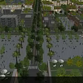 Industrial Factory Building With Modern Design Green Roof And Surrounding Trees Landscape