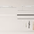 Modern Hanging Clothes Racks in White and Black with Hanging Garments