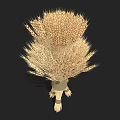 Ripe Golden Wheat Sheaf With Tied Stems And Full Wheat Ears