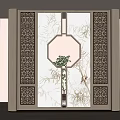 Entrance Partition Screen Aisle New Chinese Partition Entrance 3d model