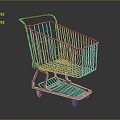 Shopping Cart Trolley Supermarket Shopping Cart Supermarket Trolley Supermarket Trolley Supermarket Trolley Supermarket 3d model