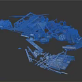 Scrapyard Waste Pile With Abandoned Tires Wooden Planks Metal Frames Vehicle Wheels And Plastic Sheets