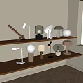 Table Lamp Cream Wind Table Lamp 3d model