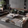 Modern Living Room Sofa And Coffee Table Combination With Green Chairs Fireplace And Window View