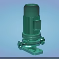 Green Industrial Equipment Pump With Motor Cooling Fins And Flange Connections