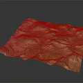 Detailed 3D Terrain Model With Green Vegetation Mountains Valleys And Rivers
