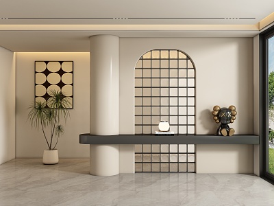 Entrance aisle partition model