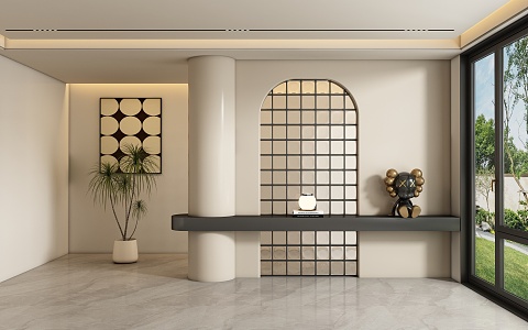 Entrance aisle partition 3d model