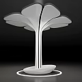 Modern Decorative Lamp With Petal Shaped Structure White Body And Circular Base Light Strip