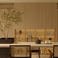 Modern Living And Dining Room Interior With Large Windows Natural Light And Indoor Plants