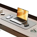 Modern Wooden Office Desk And Ergonomic Mesh Chair With Multiple Storage Drawers For Home Workstation