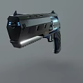 Science Fiction Gun Pistol Cyberpunk Gun Game Gun Low Face Number Low Model Simple Model Game Sub-era Movie and TV Level Super Realistic High Precision 3d model