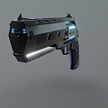 Science Fiction Gun Pistol Cyberpunk Gun Gun Game Gun Low Face Number Low Model Simple Model Game Sub-era Movie and TV Level Super Realistic High Precision 3d model