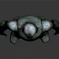 Green Armored Game Movie Character 3D Model Design With Detailed Features