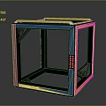 Colorful Square Equipment Frame With Metal Structure And Ventilation Holes