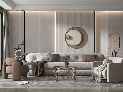 modern living room 3d model