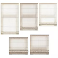 Stylish Beige Roman Shades In Different Folded States