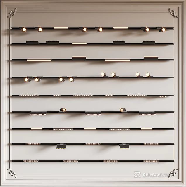Modern Downlights and Spotlights with Various Designs for Home Lighting Solutions 3d model 