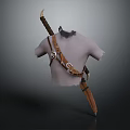Vintage Leather Shoulder Strap With Metal Buckle And Belt For Adventure Costume