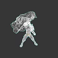 Sci Fi Game Movie Character With Large Mechanical Arm And Armored Battle Body